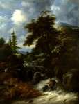 Jacob Salomonsz. van Ruysdael - A Waterfall by a Cottage in a Hilly Landscape